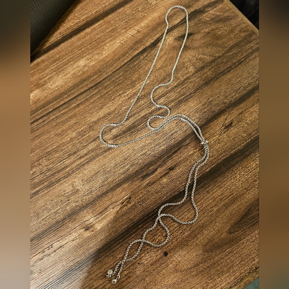 karl lagerfeld adjustable necklace Silver Tone